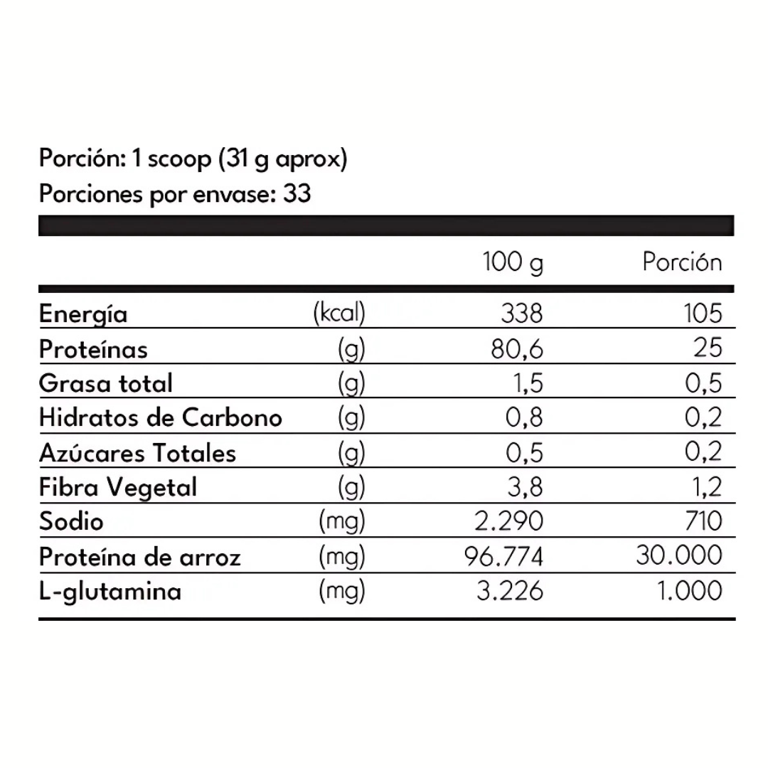 Rice Protein + Glutamina